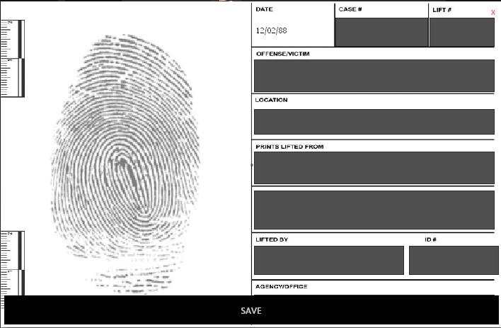 The fingerprint editing form.